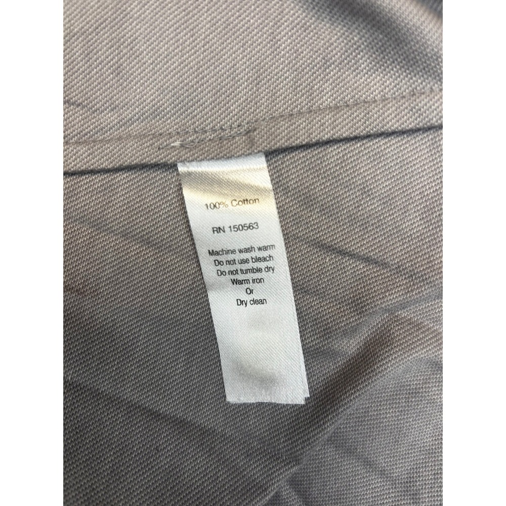 Hinson Wu Women Gray 3/4 Sleeve Pleated Back Button Detail‎ Top Size 10 - Picture 5 of 6